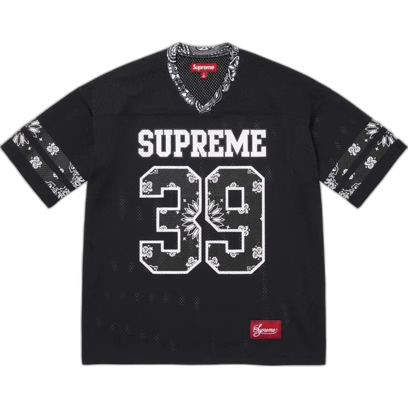 supreme ss25 bandana football jersey (2 colors)